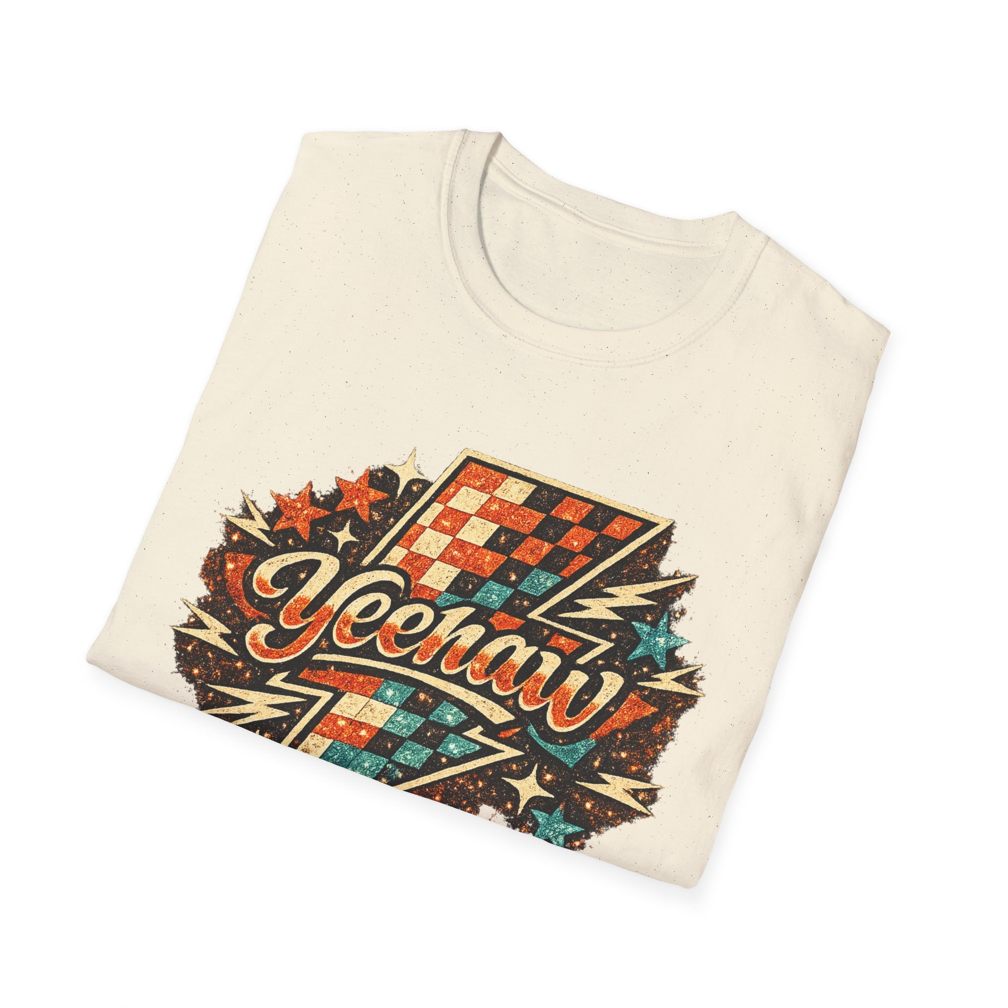 Yeehaw Lightning Bolt T-Shirt — Retro Western Cowboy Graphic Tee